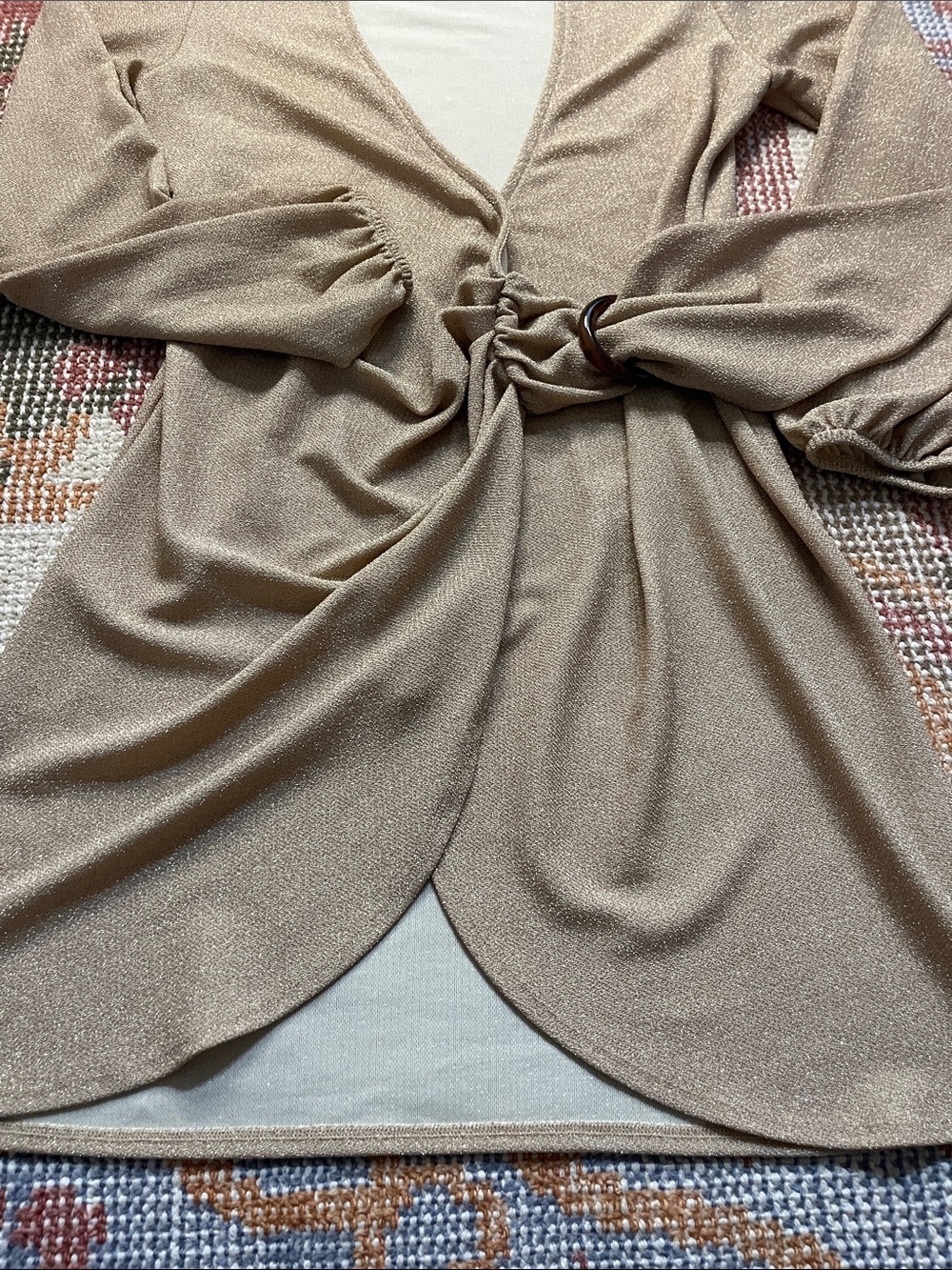 Beach Riot Dixie Metallic Wrap Dress in women’s size L - Picture 4 of 8